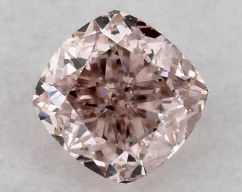 GIA 0.20 Carat Fancy Brownish Pink-VS1 Cushion Modified Cut Diamond